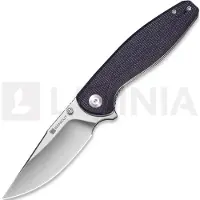 SENCUT Vyrce S25104-3, Satin D2, Purple Canvas Micarta pocket knife