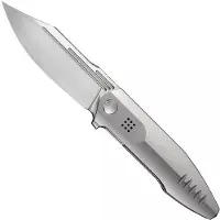 We Knife Flight Line WE23089-3, Limited Edition, Hand Rubbed Satin Böhler M390, Polished Bead Blasted Titanium pocket knife