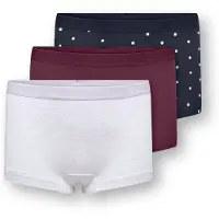 ONLY Koglola 3-Pack Logo Hipster Acc - Burgundy - 134-140