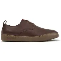 Camper for man. K100977-009 Brown lace-up leather shoes Peu Touring (45), Flat, Laces, Casual