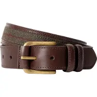 Hackett London for man. HM4100084 Horse N Hound olive green leather belt (38), Casual, Classic