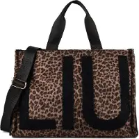 Liu Jo for woman. 2F6037-T6089 Brown Animal Print Large Tote Bag (OSFA), Casual, Polyester