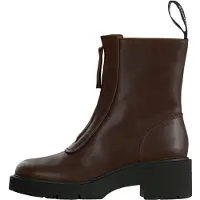 Camper for woman. K400776-010 Milah brown leather ankle boots (39), 5 to 8 cm, Zip, Casual