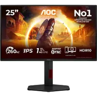AOC 25G4ZR 24.5" Full HD, Fast IPS, 260Hz, HDR10 -pelinäyttö