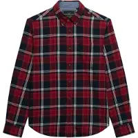 Superdry for man. M4011197A Red Cotton Lumberjack Shirt (XXL), Casual, Long sleeve