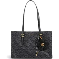 Michael Kors for woman. 30T6A6ZT8C Black medium Zadie tote bag with logo print (OSFA), Casual, Polyester