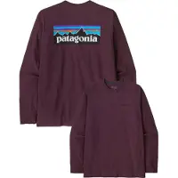 Patagonia M's L/S P-6 Logo Responsibili-Tee Berry Fig - L