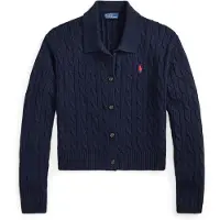 Ralph Lauren for woman. 211B30509002 Cable knit navy cotton cardigan (M), Casual