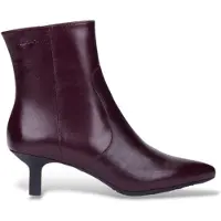 Wonders for woman. G-7111 Talis burgundy Leather Ankle Boots (40), 3 to 5 cm, Zip, Casual, Party, Maroon