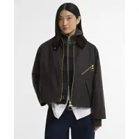 Barbour Arlene Checked Wax Jacket - Green - 34