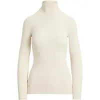 Ralph Lauren Cotton-Blend Ribbed Turtleneck - Cream - XL