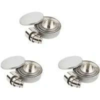 Tlily Cookie Biscuit Cutter Set, Round Stainless Steel Pastry Rings 36 Pieces with Round Box for Donut Pastries Fondant Cake