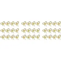 Typecat 36 Pcs Simple Golden Napkin Ring Butterfly Bow Tie Napkin Buckle Hotel Restaurant Mouth Cloth Ring Metal Napkin Ring