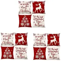 Typecat Christmas Pillow Covers 18X18 Set of 12 Christmas Decorations Farmhouse Throw Pillowcase Cushion Case for Home Decor