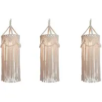Typecat 3X Chandelier Boho Decor Hand-Woven Charm Macrame Wall Hanging Home Bunk Home Decoration Lamp Shade Mandala