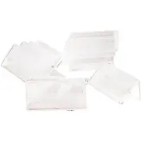 Typecat 50Pcs Clear Signage Card Holder Poster Holder Plastic Label Holder Acrylic Card Display Stand 2x4cm