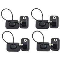 Typecat 4X Baby Safety Window Restrictors with Safety Lock Cable,No Screws Required to Avoid Damage and Protect the Safety,Black