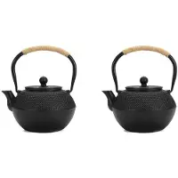 Typecat 2X 1.2L Japanese Tetsubin Style Iron Tea Pot Kettle Tetsubin Teapot + Strainer