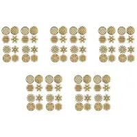 Typecat 80Pcs/Set Metal Decor Sticker Flower of Life Children's Day Gifts 7 Chakra Copper Tower Orgonite Stickers