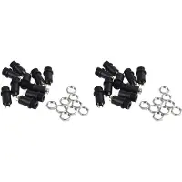 Typecat 20PCS 3.5MM Stereo Female Panel Mount Headphone Jack Solder, Black 4 Conductor