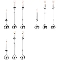Typecat 9X Silver Candle Holder, Metal Candlestick Romantic Art Table Decoration for Home Dining , Wedding Photography Props