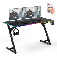 Sense7 Pelikulmapöytä VOLT RGB, musta, 140x70