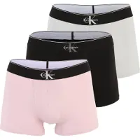Calvin Klein Underwear Bokserishortsit vaaleanharmaa / roosa / musta