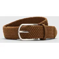 Selected Slhtom Braided Textile Belt - Brown - 90