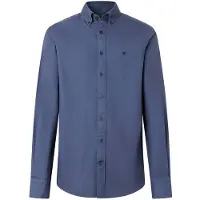 Hackett London for man. HM3010835 Essential Dyed blue shirt (XL), Casual, Cotton, Long sleeve