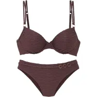 LASCANA Bikini tummanruskea