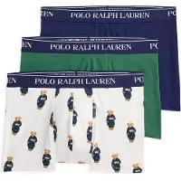 Ralph Lauren for man. 714830299228 3-pack cotton boxer set with navy, green, white elastic (S), Homewear