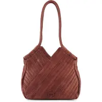 Fredsbruder Criss-Cross Shopper-laukku Nahka 30 cm Ruskea