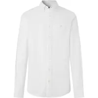 Hackett London for man. HM3010835 Essential Dyed white shirt (XL), Casual, Cotton, Long sleeve
