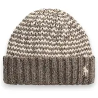 Ralph Lauren for woman. 455P18138001 Brown striped wool blend beanie (OSFA), Casual