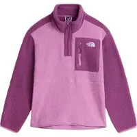 The North Face Teens' Yumiori 1/4 Zip Fleece Jacket Hushed Lavender/Chroma Purple XL