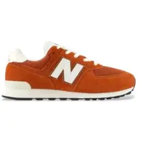 New Balance unisex for kids. G574V1_KL Brown 574 Lace leather trainers (39 W), Flat, Laces, Sport, children's fashion