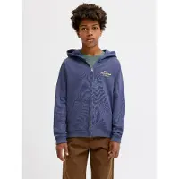 Jack & Jones Junior Collegetakki 'JORNORREBRO TYPO' laivastonsininen / keltainen