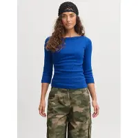 JJXX Jxfifi Str 3/4 Boatneck Top Jrs Noos - Blue - M