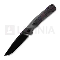 Kizer Cutlery Sable Chief Ki3745A2, Matte DLC Ultra K390, Gray Titanium/Purple Haze FatCarbon pocket knife, Jonathan Styles design