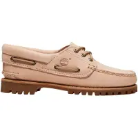Timberland for woman. TB0A2GNVA8M1 Authentic pink leather boat shoes (39.5 W), Flat, Laces, Casual