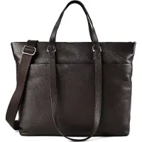 JOST Bags Lysa Business-shopper -nahkalaukku, 36 cm, kannettavan tietokoneen lokero Ruskea