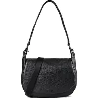 Mandarina Duck Mellow Olkalaukku Nahka 36 cm Musta