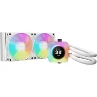 be quiet! LIGHT LOOP IO LCD | 240mm, All-in-one-nesteenjäähdytin, 12 cm, 105,1 m³/h, Valkoinen (BW035)