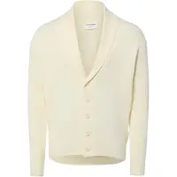 Lindbergh Rib Shawl Collar Cardigan - Cream - M