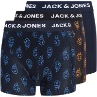 Jack & Jones Jacdale Smiley Trunks 3 Pack Jnr - Black - 176