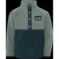 Didriksons Kids' Monte Half Button Dark Moss 80