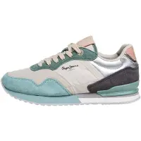 Pepe Jeans for woman. PLS400024 London Sea multicoloured slippers (36), Flat, Laces, Casual, Green