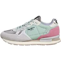 Pepe Jeans for woman. PLS400023 Britlen multicoloured slippers (37), Flat, Laces, Casual, Multicolor