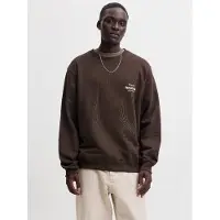 Jack & jones Jornorrebro Typo Back Sweat Crew Neck - Brown - S