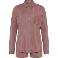LASCANA Pyjamashortsit ruskea / laventeli